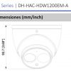 DAHUA HDAW1200EMA36 - Camara Domo HDCVI 1080p/ Microfono Integrado/ Lente  3.6 mm/ 90 Grados de Apertura/ IR de 50 Mts/ IP67/