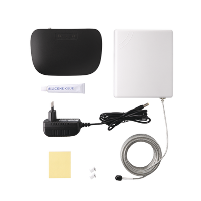 KIT de Amplificador de Señal Celular | Soporta 3G y Mejora la calidad de Voz | Cubre hasta 300 metros cuadrados | Ganancia Máxima 70 dB.