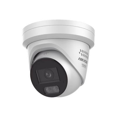 [Dual Light + ColorVu 3.0 + HikAI] Turret IP 4 Megapixel / Lente 2.8 mm / 30 mts IR + Luz Blanca / 2 Microfonos Integrados / Exterior IP67 / Estrobo Azul y Rojo / WDR 130 dB / ACUSENSE 3.0 / Metal / NEMA 4X / ACUSEARCH