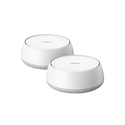 KIT 2 Routers Inalámbrico MESH Interior para Hogar / Doble Banda Wi-Fi 7 BE3600 Mbps / 2 Puerto 2.5 Gigabit WAN/LAN / 4 Antenas Internas / Operación Multi-Link MLO / Administración Mediante la App Deco (iOS, Android) / HomeShield