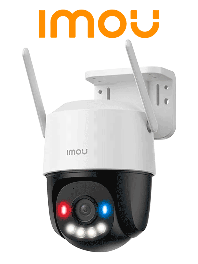 IMOU Cruiser SC 3MP (IPC-K7FN-3H0WE) - Cámara IP PT de 3 Megapíxeles/ Wifi/ Full Color/Disuasión activa luces Rojo-Azul/ Audio 2 Vías/ 30 Metros Visión Nocturna/ Sirena de 110 dB/ Smart tracking/ Ranura para MicroSD/ IP66/ #TopIMOU  #CONGIMOU1