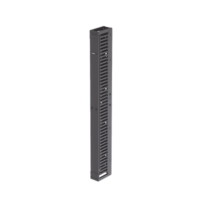 Organizador Vertical PatchRunner™, Sencillo (Solo Frontal), Para Rack Abierto de 45 Unidades, 6 in de Ancho, Color Negro