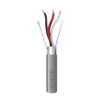 Bobina de 305 Metros de Cable / 3 x 16 AWG / Riser / Blindado / Tipo CMR-CL3R-FPLR-FT4 / Color Gris / Aplicaciones de alarmas de Intrusión/Control de Acceso/ Automatización / Interfonos y Tv Porteros.