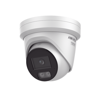 [Dual Light + ColorVu 3.0 + HikAI] Turret IP 4 Megapixel / Lente 2.8 mm / 30 mts IR + Luz Blanca / 2 Microfonos Integrados / Exterior IP67 / WDR 130 dB / ACUSENSE 3.0 / Metal / NEMA 4X / ACUSEARCH
