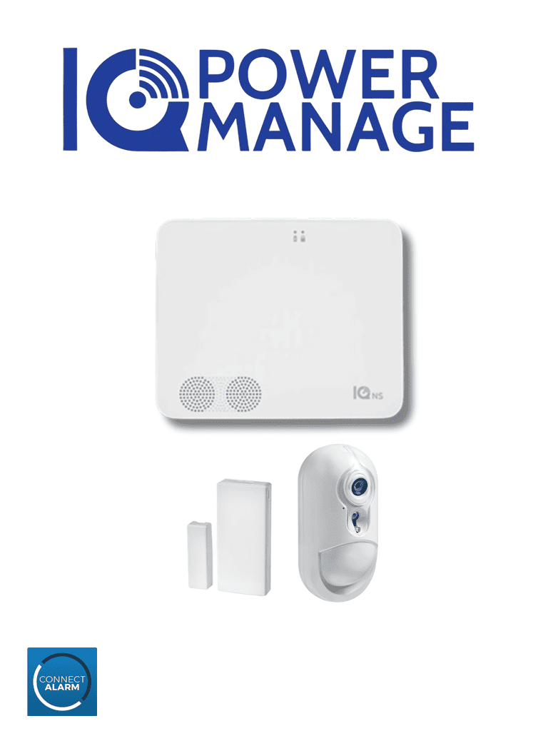 QOLSYS IQ4NS PM PACK VERIFICACION - Paquete que contiene Sistema de Alarma IQ4 NS autocontenido sin pantalla, 1 sensor magnético inalámbrico PG9303 y Detector de Movimiento con Cámara de fotogramas Inalámbrico PG9934P. #IQPM