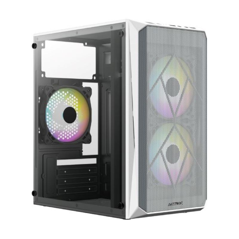 GABINETE ACTECK DOOM GI630 MINI-ATX 500W ACRILICO BLANCO AC-935746