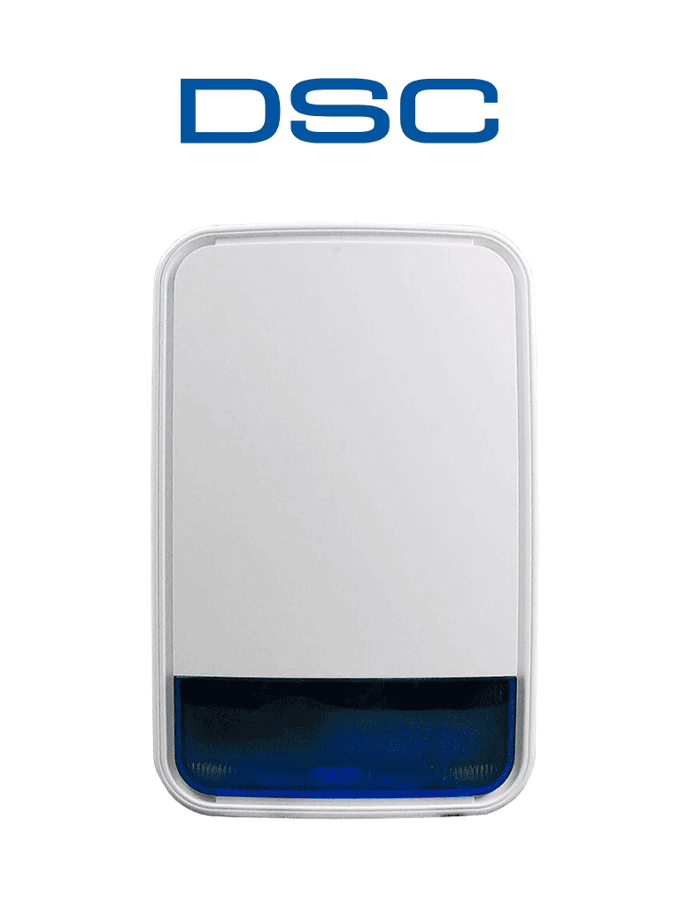 DSC PG9911BBATT -  Sirena con luz estroboscópica exterior 110 dB  c/batería Inalámbrica  Power G compatible con NEO, PRO, Qolsys e IoTega #PLANDEBENEFICIOS  #LEÓN