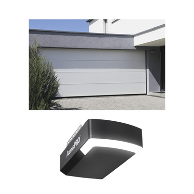 KIT COMPLETO Puerta D/ Garage 8x9 Pies / Lisa Linea Central / Color blanco / Insulada / Incluye Motor FS1000APPRT / 1/2HP / Fuerte/Silencioso/Luz LED/Motor DC .