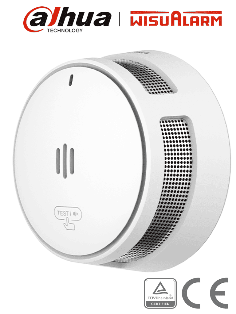 DAHUA WISUALARM DHI-HY-SA40A - Detector de Humo Standalone (Autonomo), Sensor Fotoeléctrico, Sonido de Alarma de 85dB, Batería Sellada de hasta 10 años, Alarma Visual y Audible, Certificaciones TÜV and CE, #LoNuevo #Wisualarm #MCI1 #WR