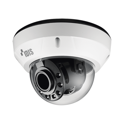 Cámara Domo IP de 2 Megapíxeles | Audio bidireccional | Alarma I/O | IK10/ Exterior IP67 | IR 30 m | Lente Motorizado 2.8 mm - 12 mm | ICR  | MicroSD | Audio de Dos Vias | WDR | Cumple con NDAA