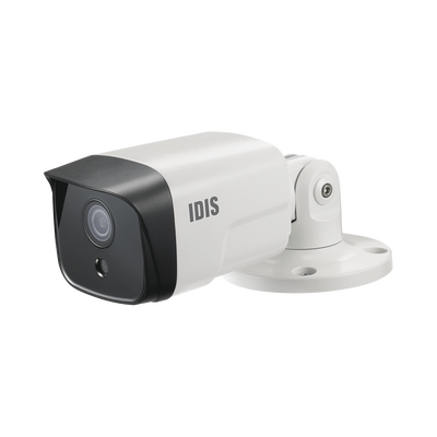 Bala IP 5 Megapixeles | MicroSD Hasta 256GB |  Lente Fijo 2.8 mm | IK10/IP67 |  IR 30 m | Entrada y Salida  Alarma | POE | Modo Pasillo | WDR 120 dB