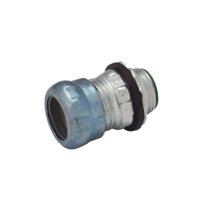 Conector de Compresión Impermeable Aislado de Acero Galvanizado para Pared Delgada de 1 1/2" .