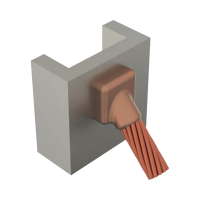 Molde para soldadura Exotermica de superficie Vertical a cable 1/0 Awg en 45 Grados