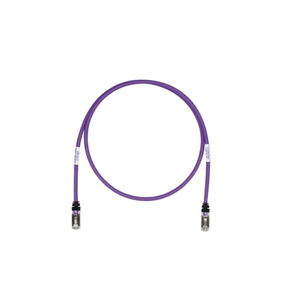 Patch Cord Cat6A, Blindado S/FTP, CM/LS0H, 7ft, Color Violeta 