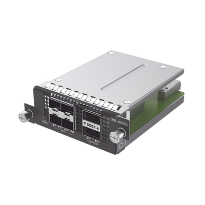 RG-CS85 series switch  expansion cardsï¼Œ4 x 10G BASE-X SFP+Ports, 2 x 100G BASE-X QSFP28 ports