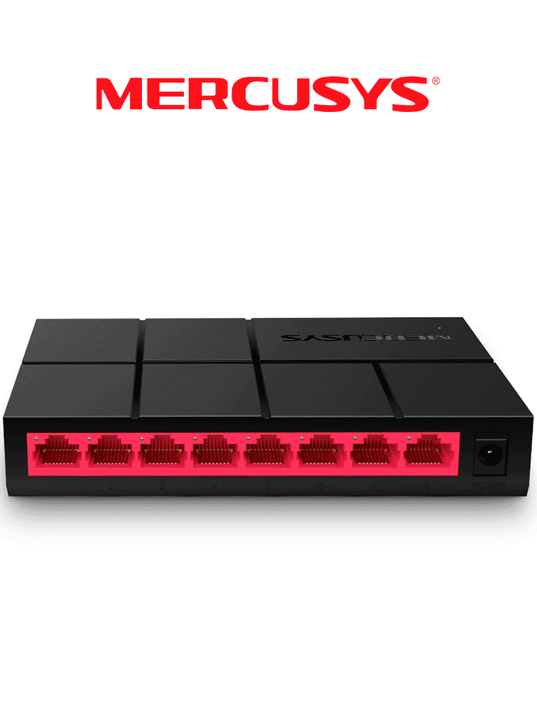 MERCUSYS MS108G -  MS108G - Switch no administrable de escritorio con 8 puertos 10/100/1000 Mbps, diseño compacto y configuración Plug and Play. #O3#M&TDIC