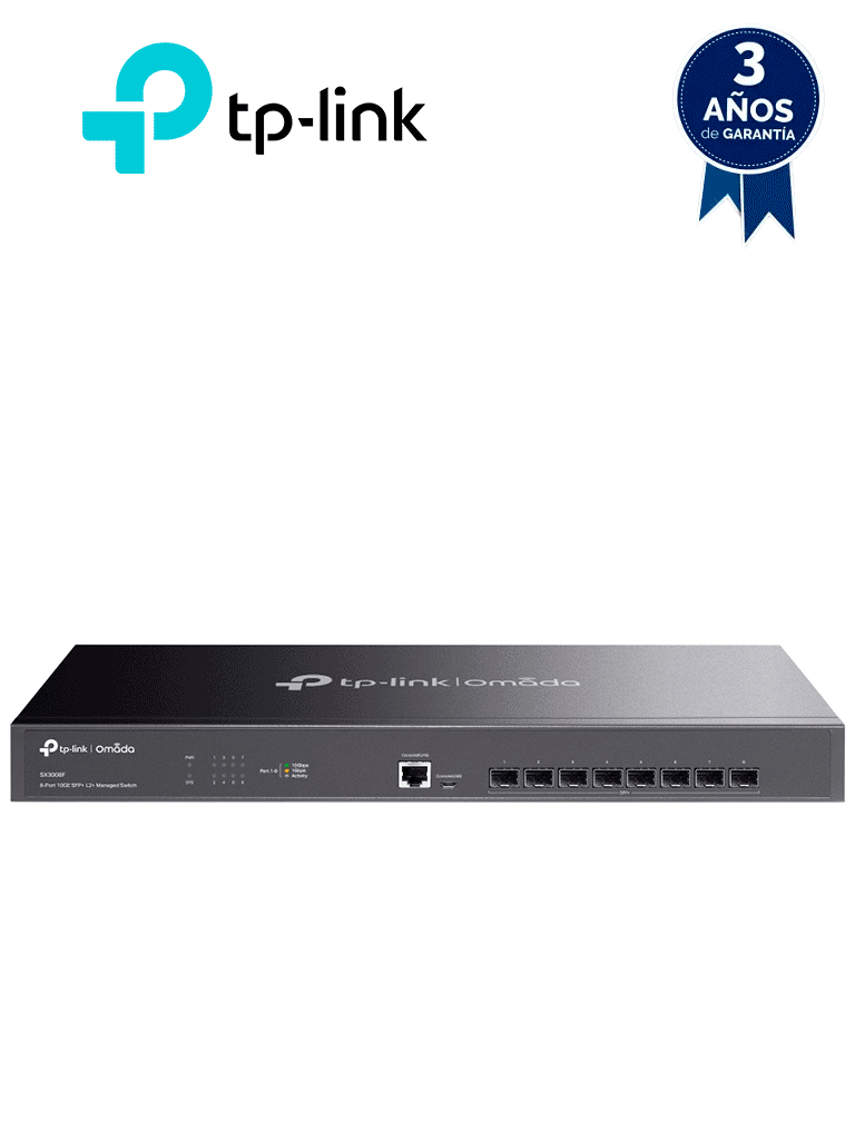 TP-LINK TL-SX3008F / Switch Administrable / JetStream / 8 puertos 10Gbps SFP+ L2+ #TPLOCO #MARTPL2