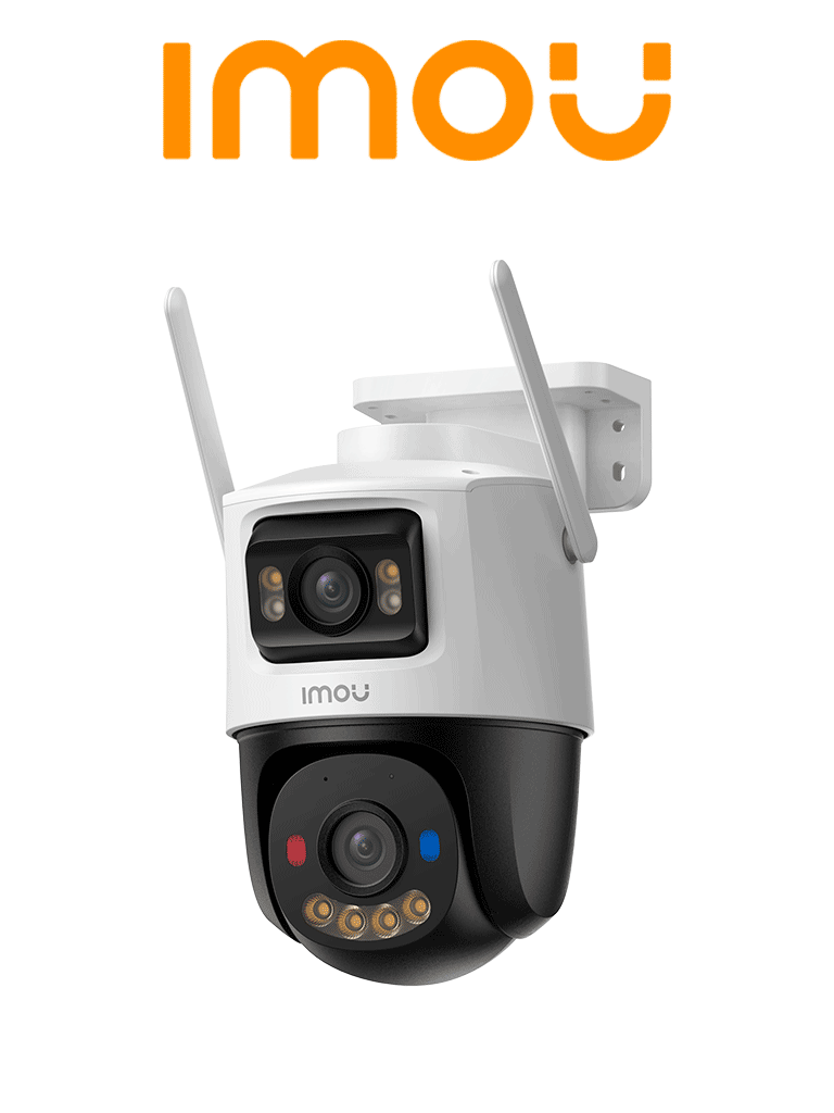 IMOU Cruiser Dual Pro 8MP (IPC-S7XFN-8U0WED-imou)- Cámara IP PT Dual Wifi  6, Aurora (Color 24/7 sin iluminación). 8MP Lente Fijo de 4 MP + y Lente PT 4 MP,Audio Bidireccional, AOR (respaldo 24/7)