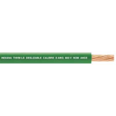 ( Venta x metro ) Cable Eléctrico de Cobre Recubierto THW-LS Calibre 14 AWG 19 Hilos Color Verde 