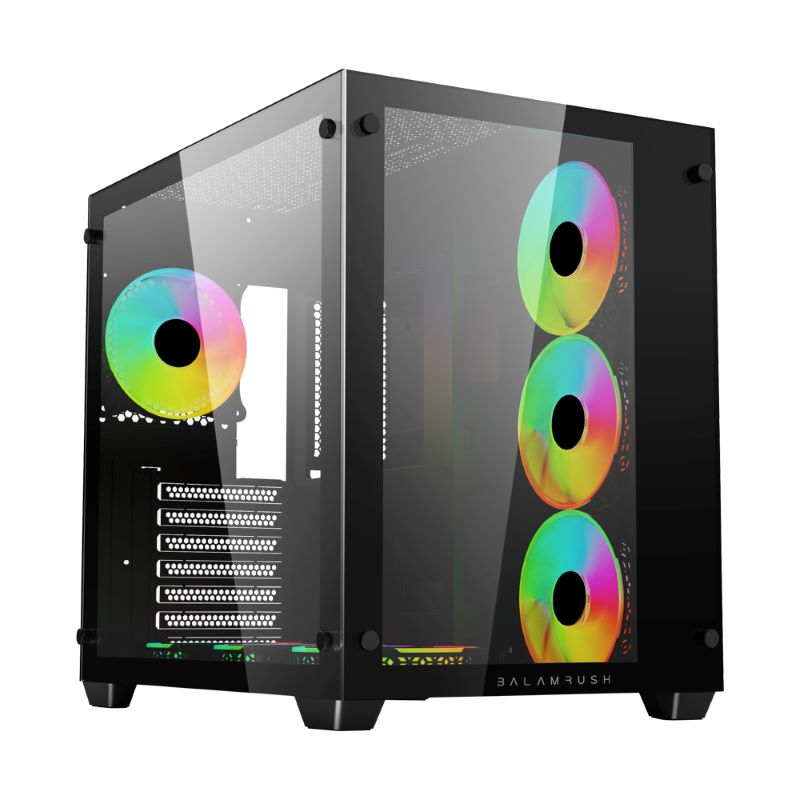 GABINETE BALAM RUSH PROGM930 TANK ATX CRISTAL NEGRO BR-935944