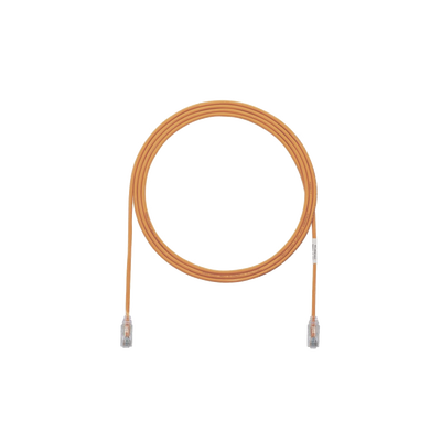 Cable de Parcheo TX6, UTP Cat6, Diámetro Reducido (28AWG), Color Naranja, 3ft 