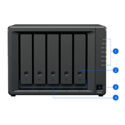 Unidad de Expansión DX525 / 5 Bahías para Unidades 3.5" y 2.5" / Intercambio en Caliente / Compatible con Synology DiskStation / Garantía de 3 Años Ampliable a 5