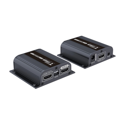Kit Extensor HDMI para distancias de 50 metros / Soporta resoluciones 720 y 1080P @ 60 Hz / Cat 6, 6a y 7 / Salida Loop en el Tx para visualización local /  Configuración EDID / Soporta control remoto del equipo fuente / Alimente solo el Tx 