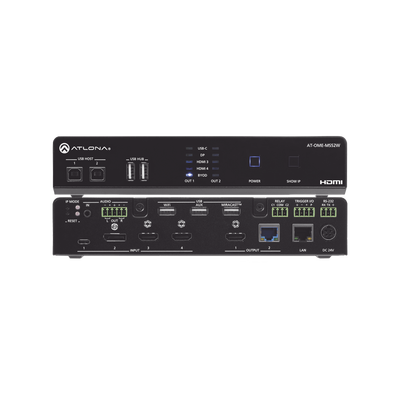 OMEGA 5X2 4K/UHD MULTIFORMAT MATRIX SWITCHER, WITH WIRELESS CASTING ,HDMI, USB-C, DISPLAY PORT, AND USB PASS THROUGH OVER HDBASET FOR EUROPE