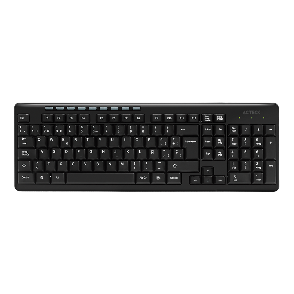 TECLADO ACTECK INALAMBRICO MULTIMEDIA NEGRO AC-913973