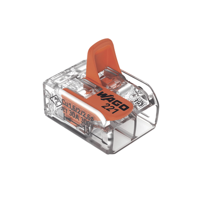 Conector de empalme compacto para todo tipo de conductores transparente 2 conectores  CAL 20 a 10