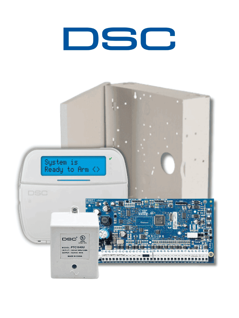 DSC NEO RF ALFA - Kit Neo 32 Zonas Inalámbricas  Panel HS2032/ / Teclado Alfanumerico HS2LCDRF9N/  Fuente PTC1640U / Gabinete GMX003 #HSDSC
