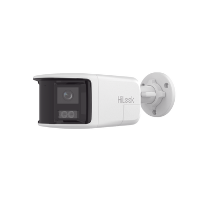 Bala IP 8 Megapíxeles /Imagen Panorámica 180°/ Micro SD 512 GB /  Resistencia IP67 / Audio Bidireccional / Alarma visual y auditiva Integrada / Smart Supplement Light  