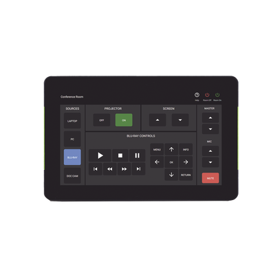 Panel táctil Velocity de 7″ / Control AV / Programación de Salas / Pantalla táctil