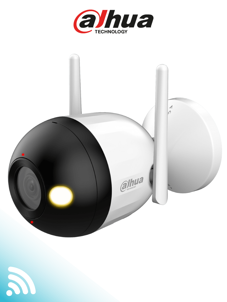 DAHUA F4CN-PV - Cámara IP Bullet WiFi de 4 Megapíxeles / Full Color + Iluminación Dual Inteligente / Disuasión Activa/ Lente 2.8mm / Audio 2 Vías/ Micrófono y Altavoz Integrados/ 30 Metros de Iluminación/ IA/ IP67/ #WiFiDahua#DHWifi #MCI2 #WDA #IPMC