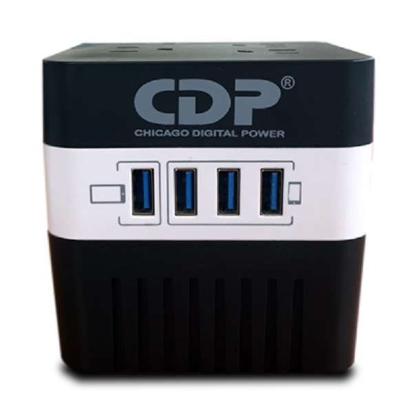 CDP RU-AVR604 600VA/300W AVR, 4 SALIDAS, 175 JULIOS, 4 PUERTOS USB, 120 VAC
