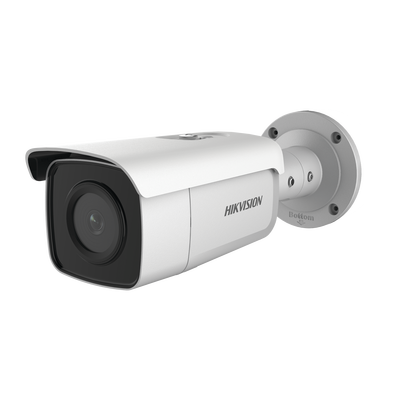 Bala IP 8 Megapixel / Filtro de Falsas Alarmas / Lente 2.8 mm / 60 mts IR EXIR / Exterior IP67 / Sirena y Luz Integrado / Micrófono Integrado / Entrada y Salida de Audio y Alarmas / MicroSD / ACUSEARCH