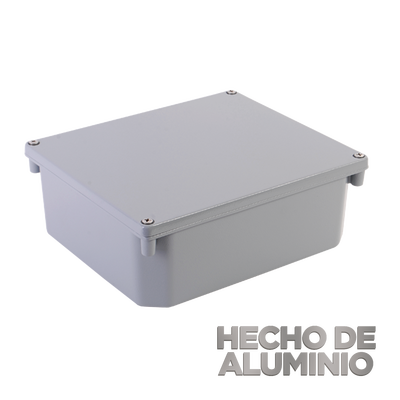 Gabinete de Aluminio para Exterior (IP66) de 252 x 215 x 91 mm Cierre por Tornillos. 