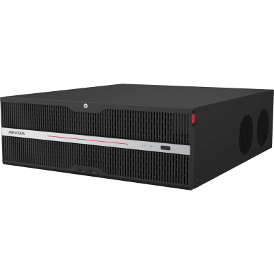 [Doble Poder de Decodificación] NVR 32 Megapixel (8K) / 128 Canales IP / AcuSense / ANPR / Conteo de Personas / 16 Bahías de Disco Duro / 2 Tarjetas de Red / Soporta RAID con Hot Swap / 2 HDMI en 8K / POS / Alarmas I/O  / Smart Search