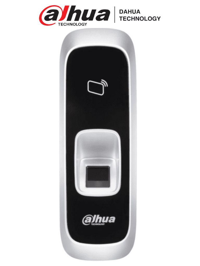 DAHUA ASR1102A-D - Lectora de Huellas y Tarjetas ID/ 125KHz/ 3,000 Huellas/ Tiempo de Respuesta <1.5 s/ Conexión RS-485 a Paneles Dahua/ Indicador de Luz y Sonido/ Luz de Fondo Azul/ 