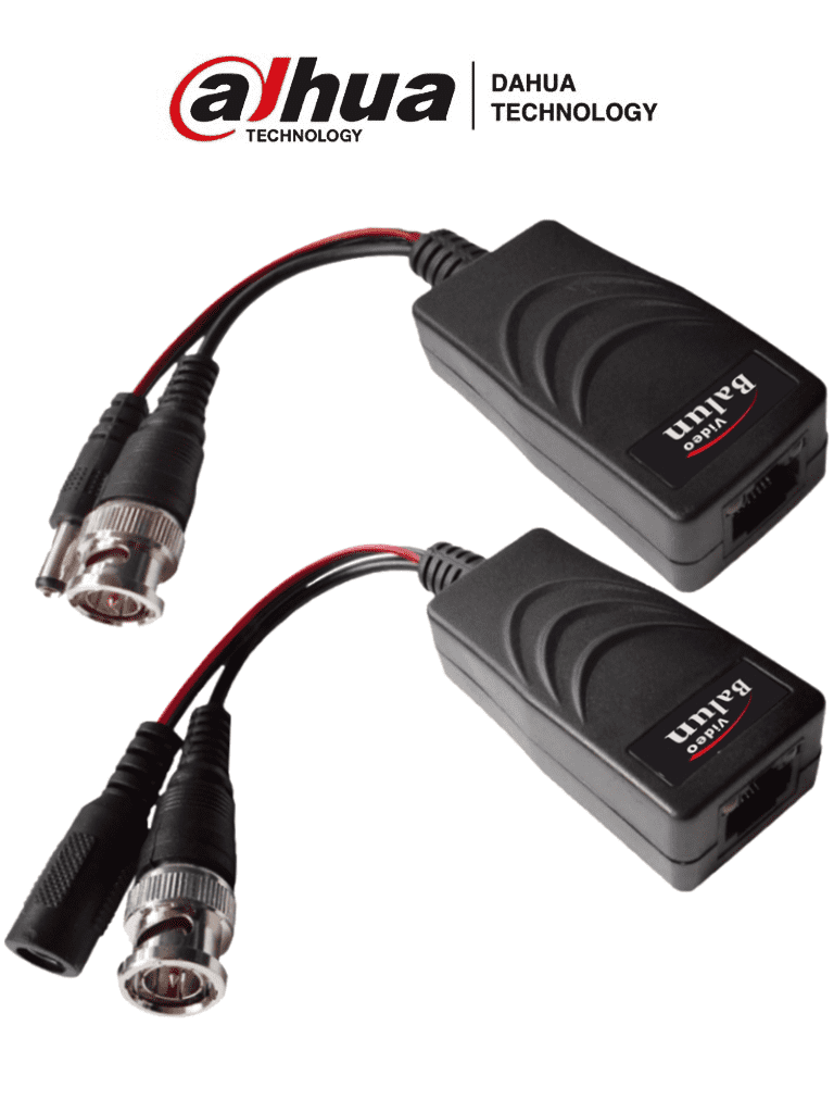 DAHUA PFM802 - Par de Transceptores Pasivos de Hasta 4 Megapíxeles para Video y Energía/ Distancia de Hasta 150 Metros/ Voltaje de Entrada de 12-15V DC/ Cableado por RJ-45/ Conectores BNC y de Energía/ Soporta: HDCVI/TVI/AHD/CVBS/ #MCI2 #ACMD