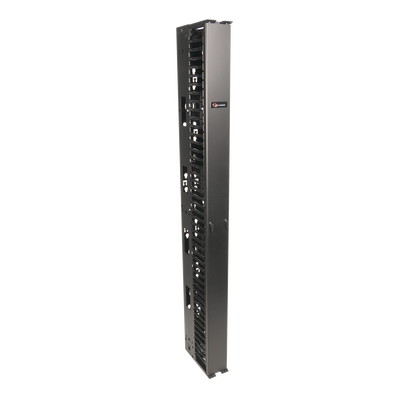 Organizador RouteIT Vertical Sencillo de 45UR, Fabricado en Acero Laminado en Frío 16AWG, 6in (152mm) de Ancho 