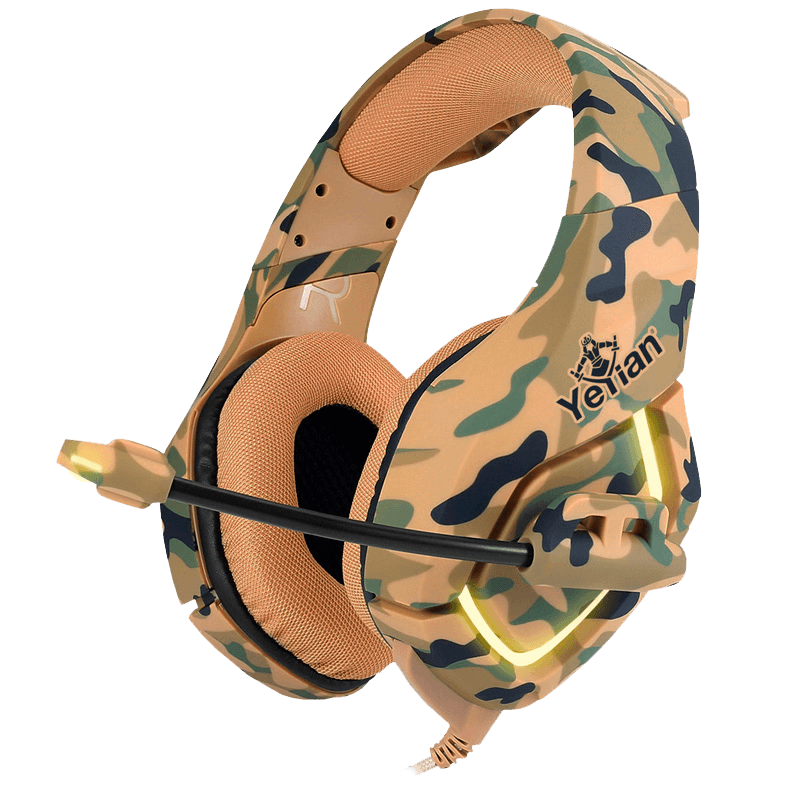 DIADEMA HEADSET YEYIAN YDF-33401D FORCE MILITARY DESIERTO SERIE 3000 GAMER LED, USB 3.5 C/MIC