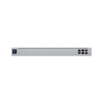 UniFi Enterpirse Router Empresa de Alto Rendimiento / 12.5 Gbps IDS/IPS / Firewall de Capas Aplicativa / 5 Puertos WAN Máx. (1x25G SFP28, 1x2.5 GbE RJ45) / Conexión VPN Avanzada / Redundancia PSU Hot-Swappable / Montaje en Rack 1U