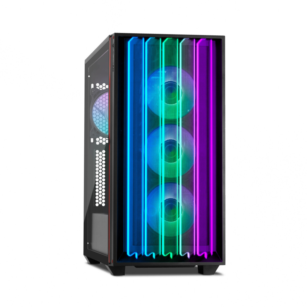 GABINETE YEYIAN GAMER MIRAGE S MID TOWER CON CRITAL TEMPLADOS S/N FUENTE
