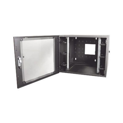Gabinete de Pared Estándar de 19in, Abatible, de 12 UR, 762 mm de Profundidad, Color Negro