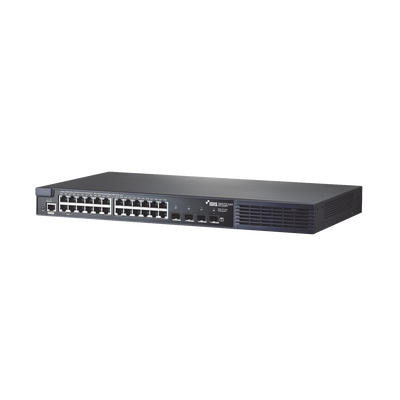 Switch PoE 802.3af/at | DirectIP Gigabit | 24 puertos RJ45 | 4 Puertos Fibra Óptica | 380W PoE