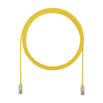 Cable de Parcheo TX6, UTP Cat6, Diámetro Reducido (28AWG), Color Amarillo, 10ft 