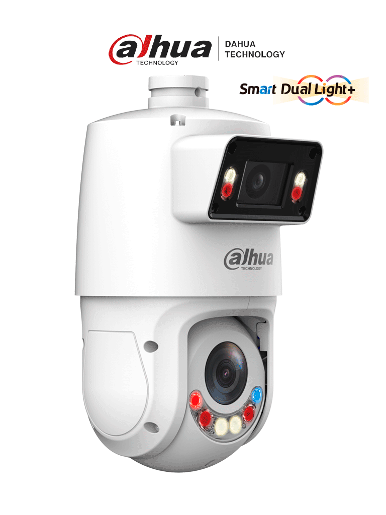 DAHUA DH-SDT4E425-4F-GB-A-PV1 - Cámara PTZ IP X-Spans 4MP+4MP. Soporta Multivision, TiOC WizSense: 25X Zoom, IR hasta 100m, Autotracking 3.0, Protección perimetral, Disuasión activa, Luz dual inteligente, SMD 4.0, Quick Pick, WDR, IP66. 