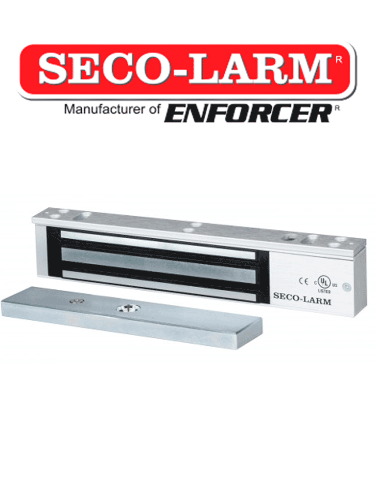 Seco-Larm E941SA600PQ - Cerradura de puerta electromagnética 280Kg/ 600 Lb  con LED y sensor