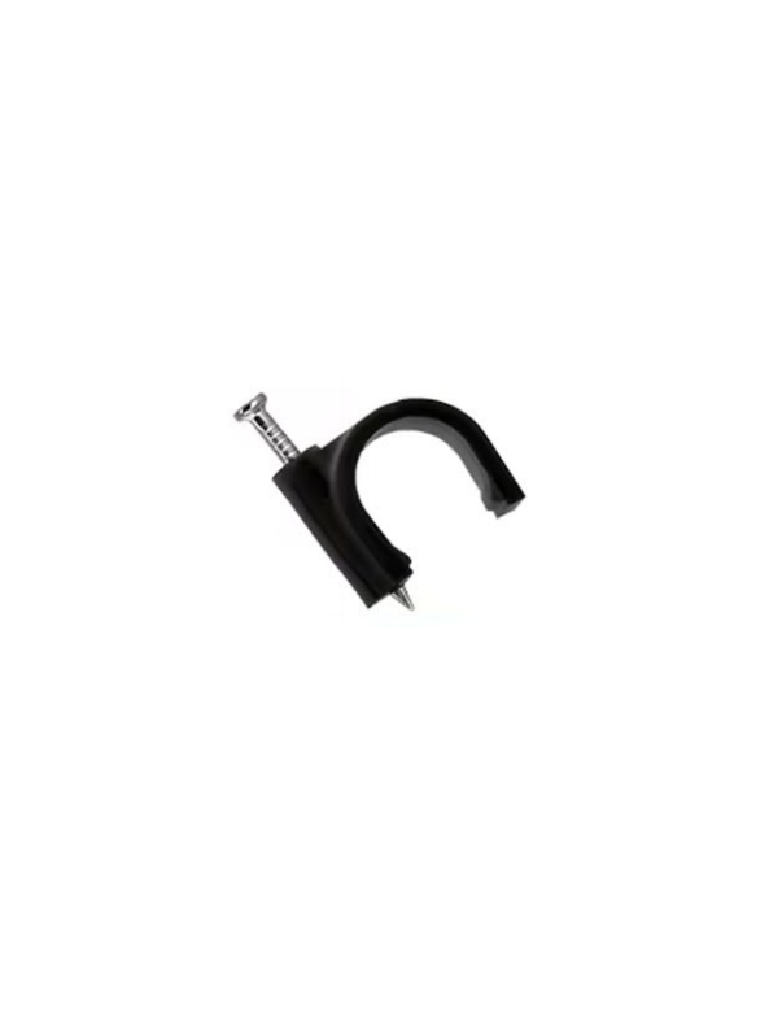 TCE LMG-NCC-5mm-BK100 - Grapa de pared / Diámetro interno 5 mm / Altura 6 mm / Color negro / Bolsa de 100 piezas#GRAPA